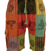 Eco Patchwork Shorts Hand Printed - XXL, 3XL, 4XL | Karma Gear